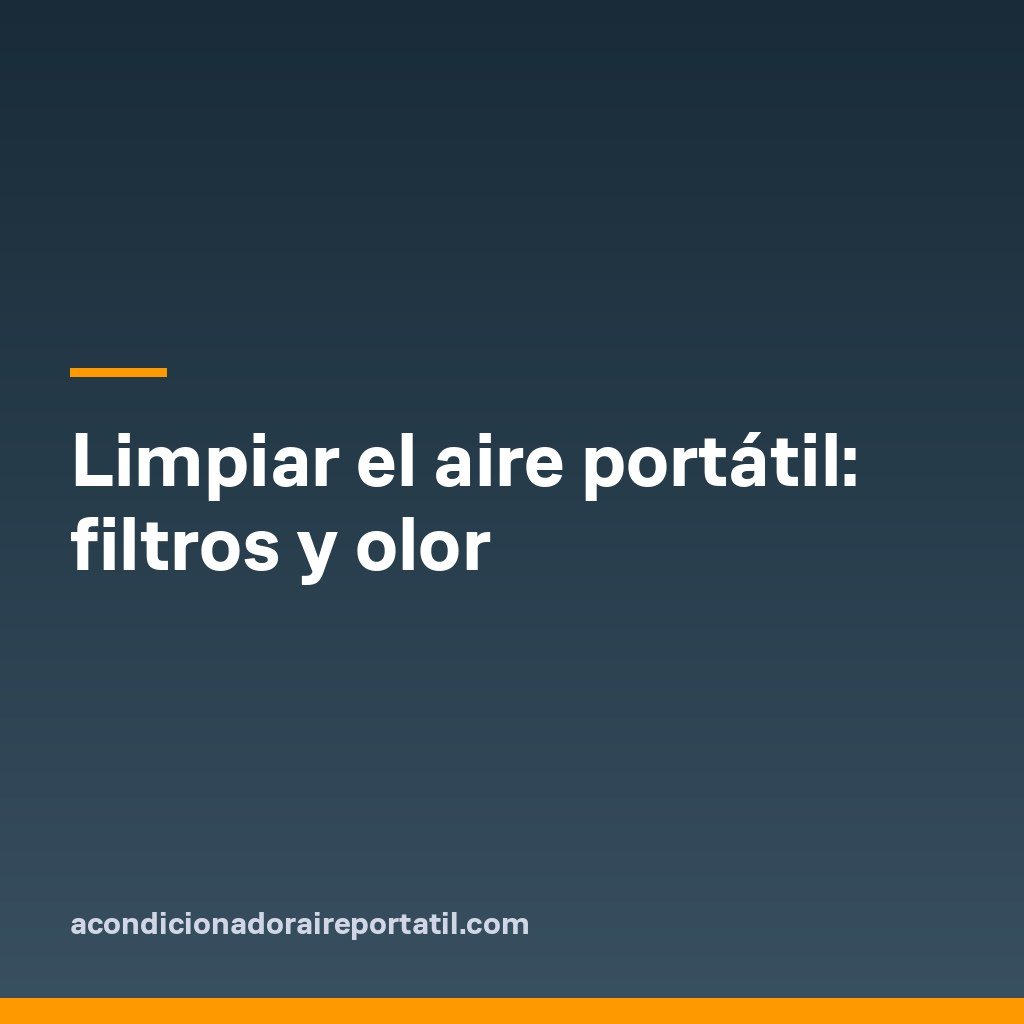 Limpiar el aire portátil: filtros y olor